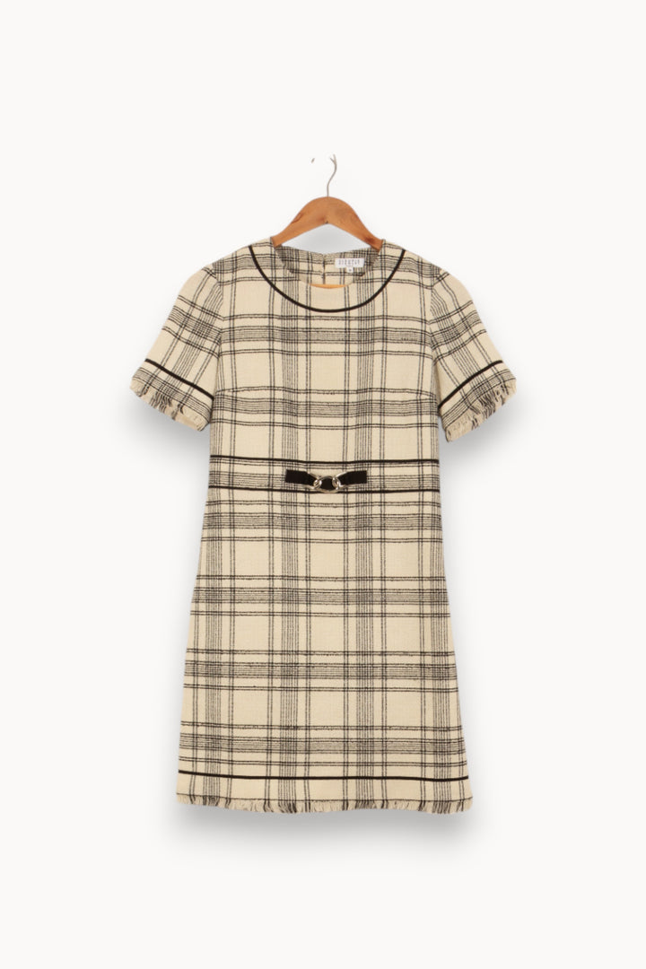 Robe Courte Beige et Noire - Taille S/36 de la marque Claudie Pierlot | PARAD49994 - Vendu par Paradigme - Image 2