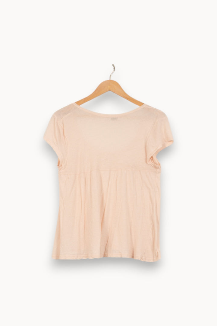 Tee-shirt Rose - Taille M/38 de la marque American Vintage | PARAD50040 - Vendu par Paradigme - Image 4