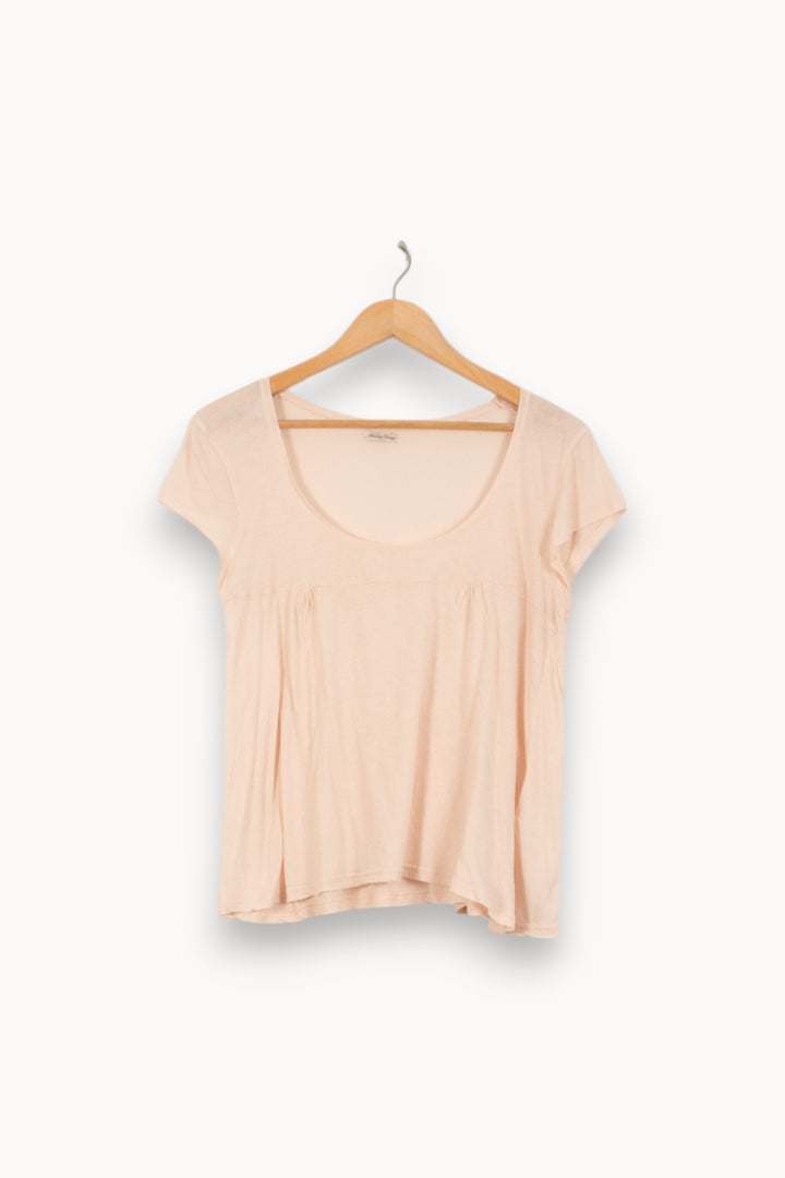 Tee-shirt Rose - Taille M/38 de la marque American Vintage | PARAD50040 - Vendu par Paradigme - Image 2