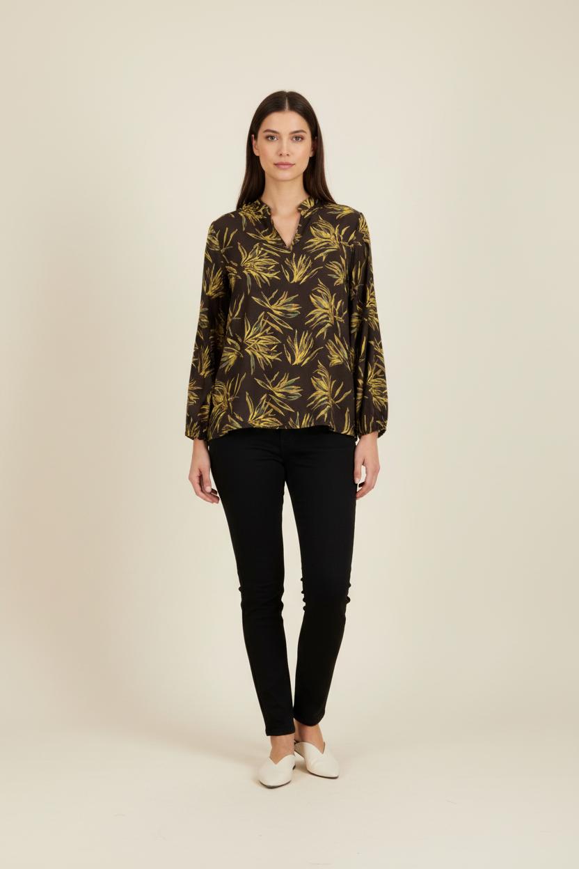 Blouse Noire et Jaune - Taille XL/42 de la marque La Fée Maraboutée | PARAD50047 - Vendu par Paradigme - Image 1