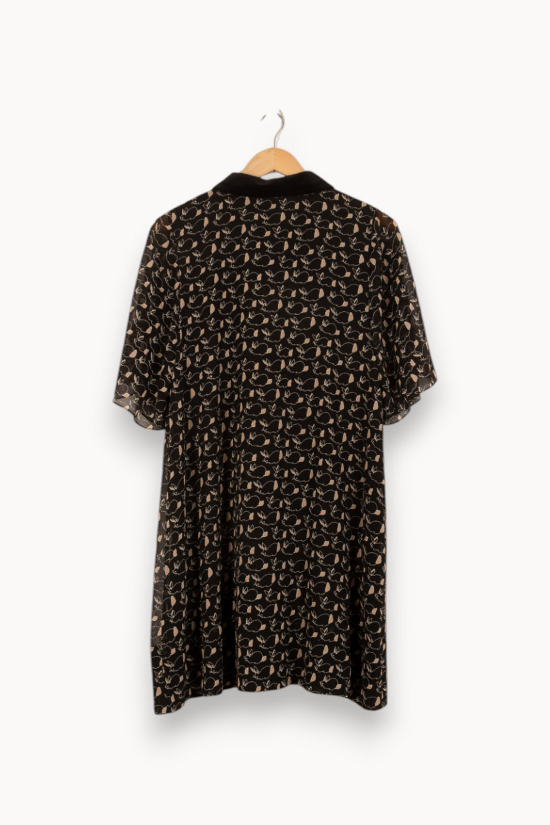 Robe Chemise Noire et Beige - Taille M/38 de la marque Essentiel Antwerp | PARAD50059 - Vendu par Paradigme - Image 4