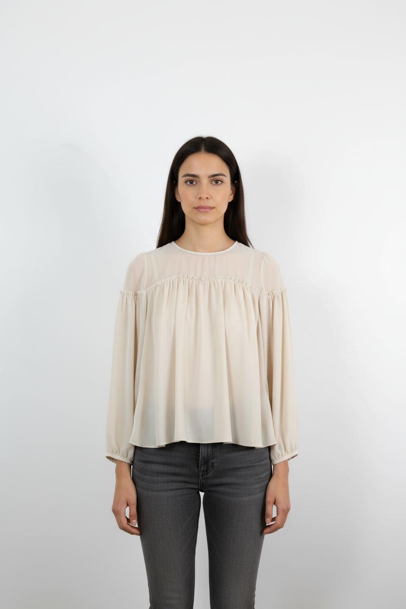 Blouse Beige - Taille S/36