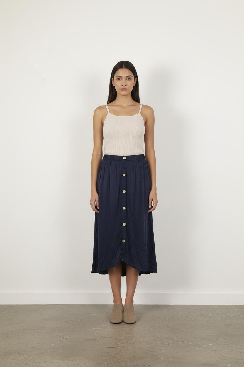 Jupe Boutonnée Bleue - Taille M/38