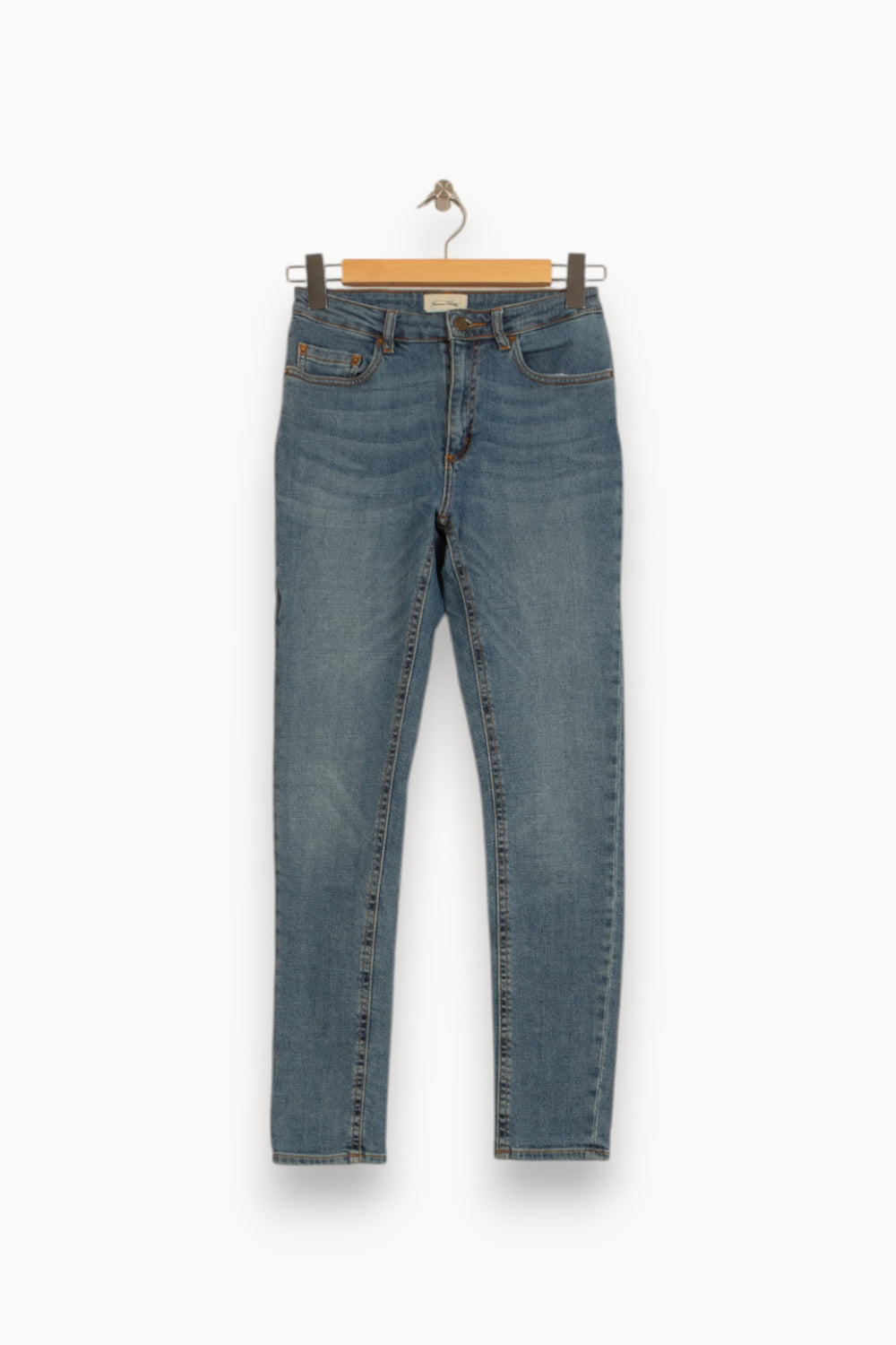 Jean Slim Bleu - Taille XS/34 de la marque American Vintage | PARAD50103 - Vendu par Paradigme - Image 2