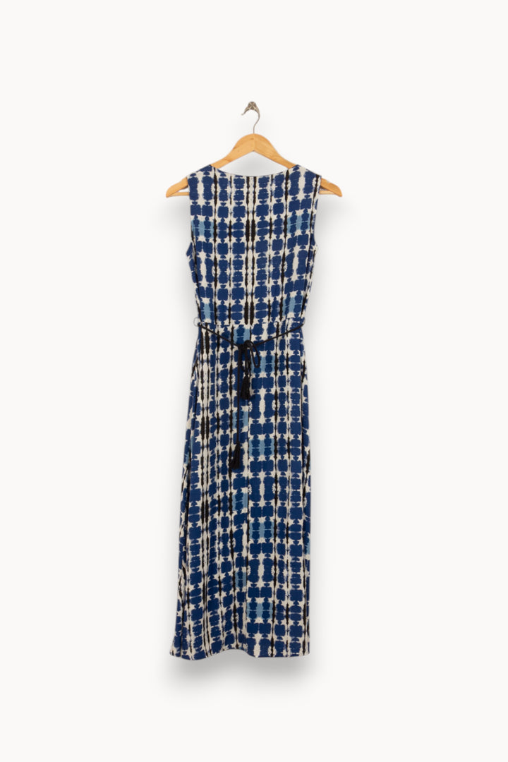 Robe Longue Bleue et Blanche - Taille XS/34 de la marque La Fée Maraboutée | PARAD50104 - Vendu par Paradigme - Image 4