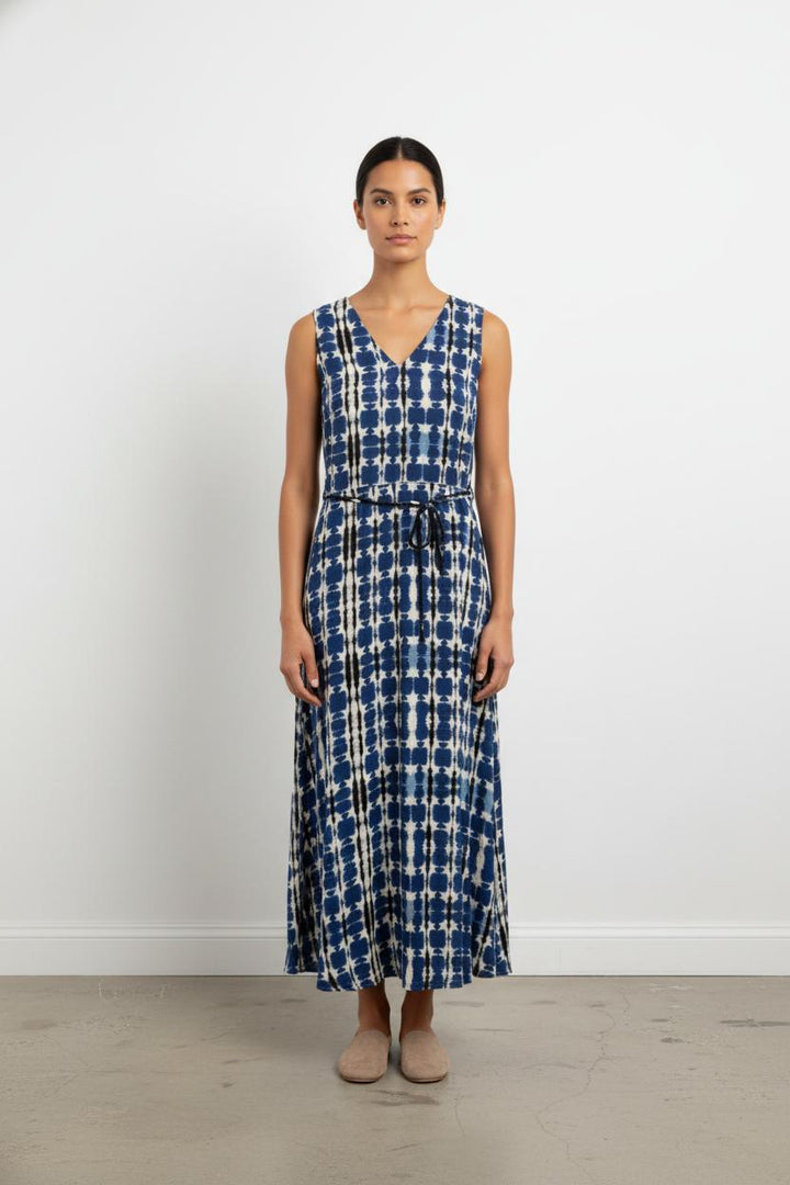 Robe Longue Bleue et Blanche - Taille XS/34