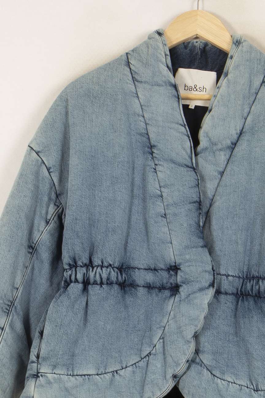 Veste Matelassée Bleue - Taille M/38 de la marque ba&sh | PARAD50124 - Vendu par Paradigme - Image 3