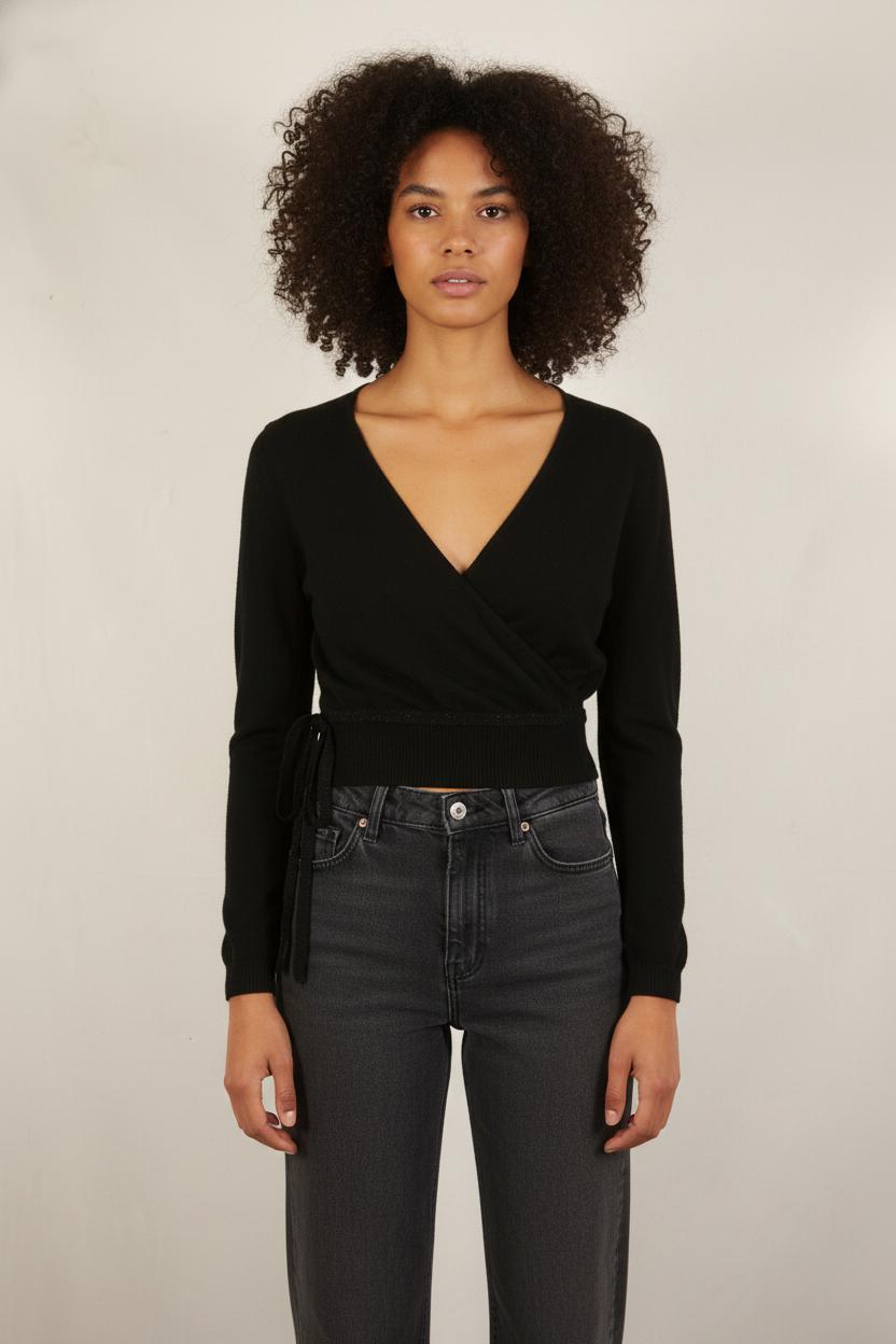 Cache-cœur Noir - Taille XS/34
