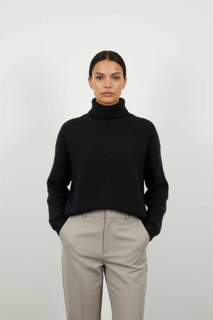 Pull Col Roulé Bleu - Taille L/40