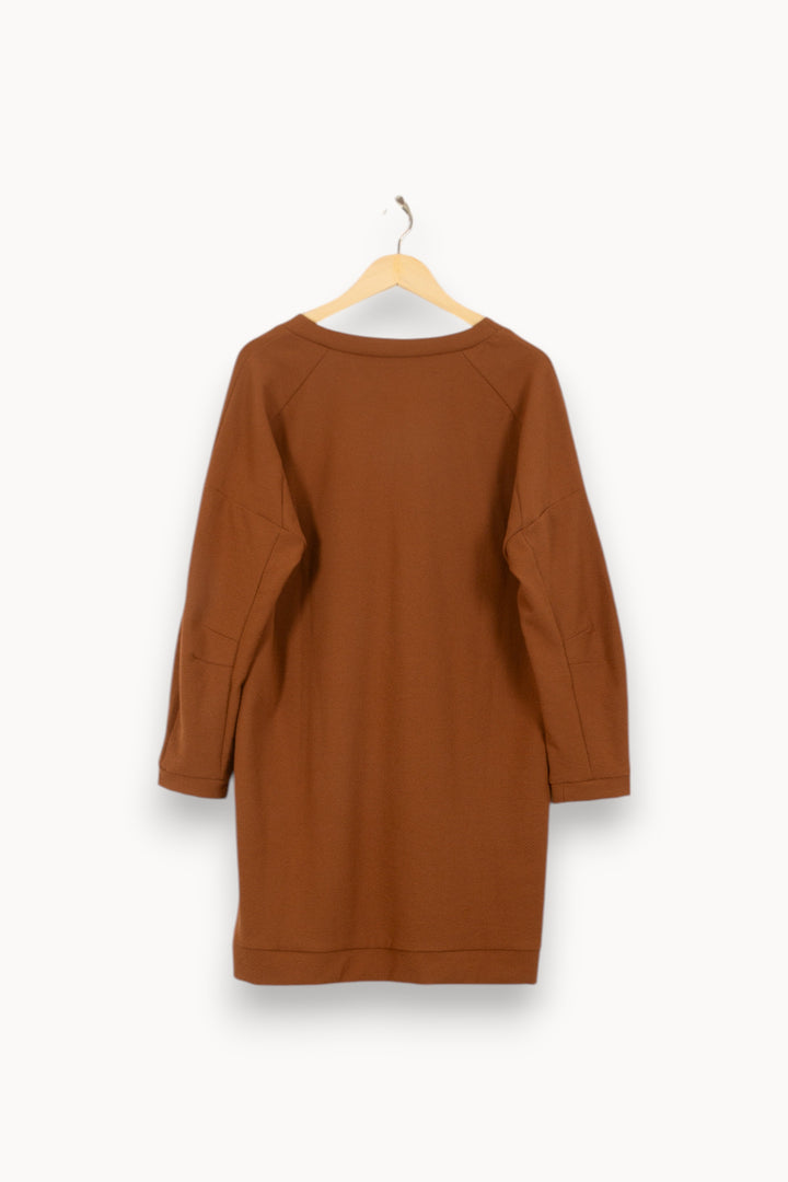 Robe Droite Marron - Taille XL/42 de la marque I.Code | PARAD50137 - Vendu par Paradigme - Image 4