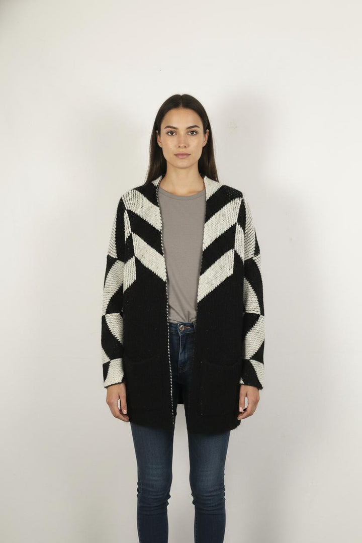 Cardigan Noir et Blanc - Taille S/36