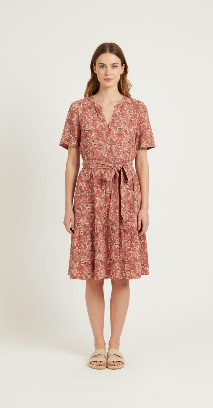 Robe Fleurie Rose et Beige - Taille XL/42 de la marque Pablo | PARAD50155 - Vendu par Paradigme - Image 1