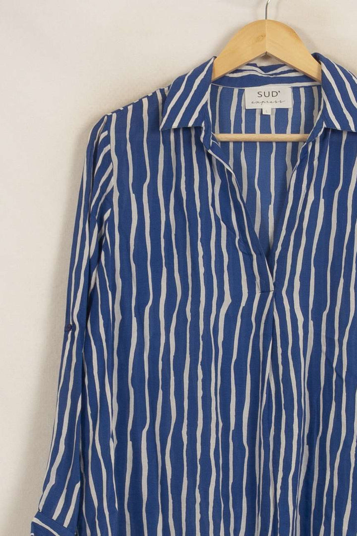 Chemise Bleu et Blanc - Taille L/40 de la marque Sud express | PARAD50158 - Vendu par Paradigme - Image 3