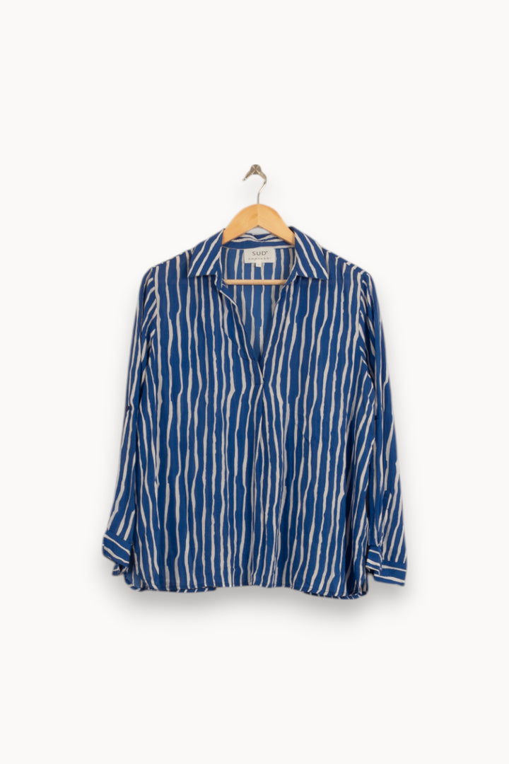 Chemise Bleu et Blanc - Taille L/40 de la marque Sud express | PARAD50158 - Vendu par Paradigme - Image 2