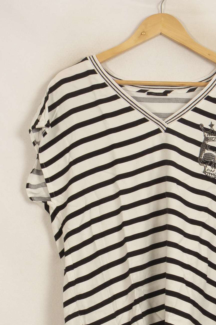 Tee-shirt Rayé Noir et Blanc - Taille XL/42 de la marque IKKS | PARAD50161 - Vendu par Paradigme - Image 3