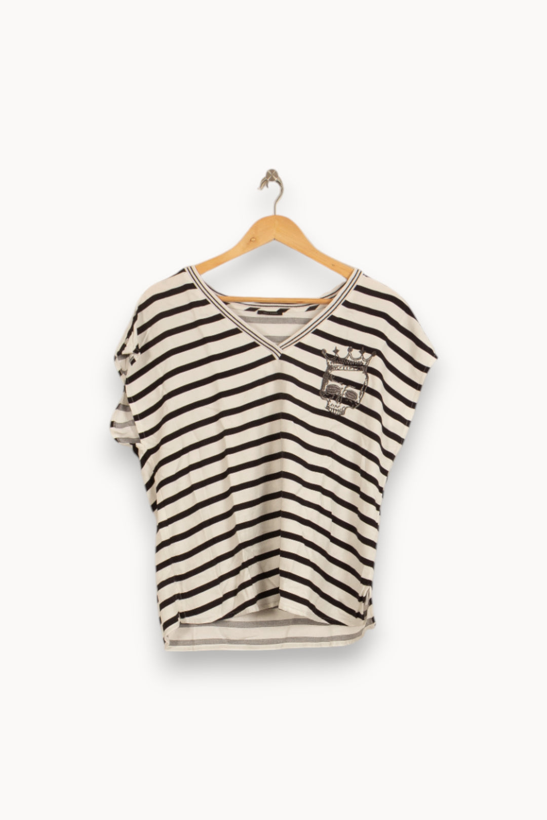 Tee-shirt Rayé Noir et Blanc - Taille XL/42 de la marque IKKS | PARAD50161 - Vendu par Paradigme - Image 2