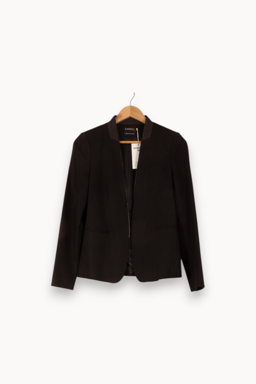 Blazer Noir - Taille S/36 de la marque Caroll | PARAD50185 - Vendu par Paradigme - Image 2
