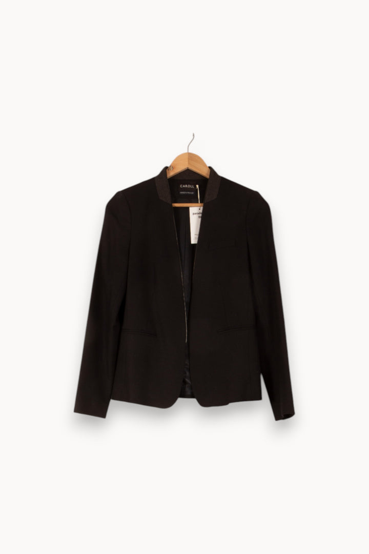 Blazer Noir - Taille S/36 de la marque Caroll | PARAD50185 - Vendu par Paradigme - Image 2