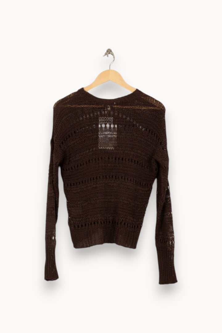 Pull Marron - Taille M/38 de la marque La Fée Maraboutée | PARAD50196 - Vendu par Paradigme - Image 4