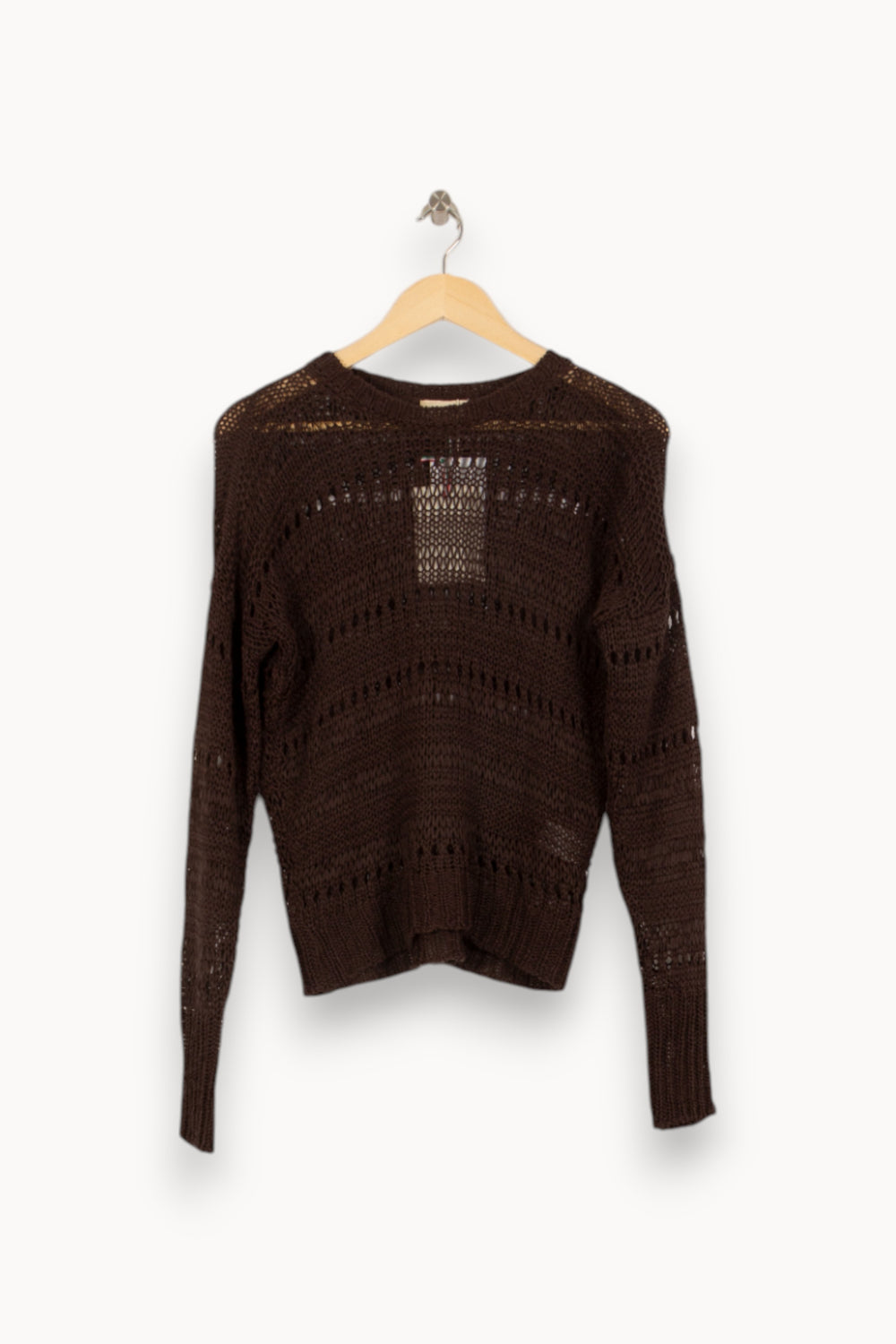 Pull Marron - Taille M/38 de la marque La Fée Maraboutée | PARAD50196 - Vendu par Paradigme - Image 2