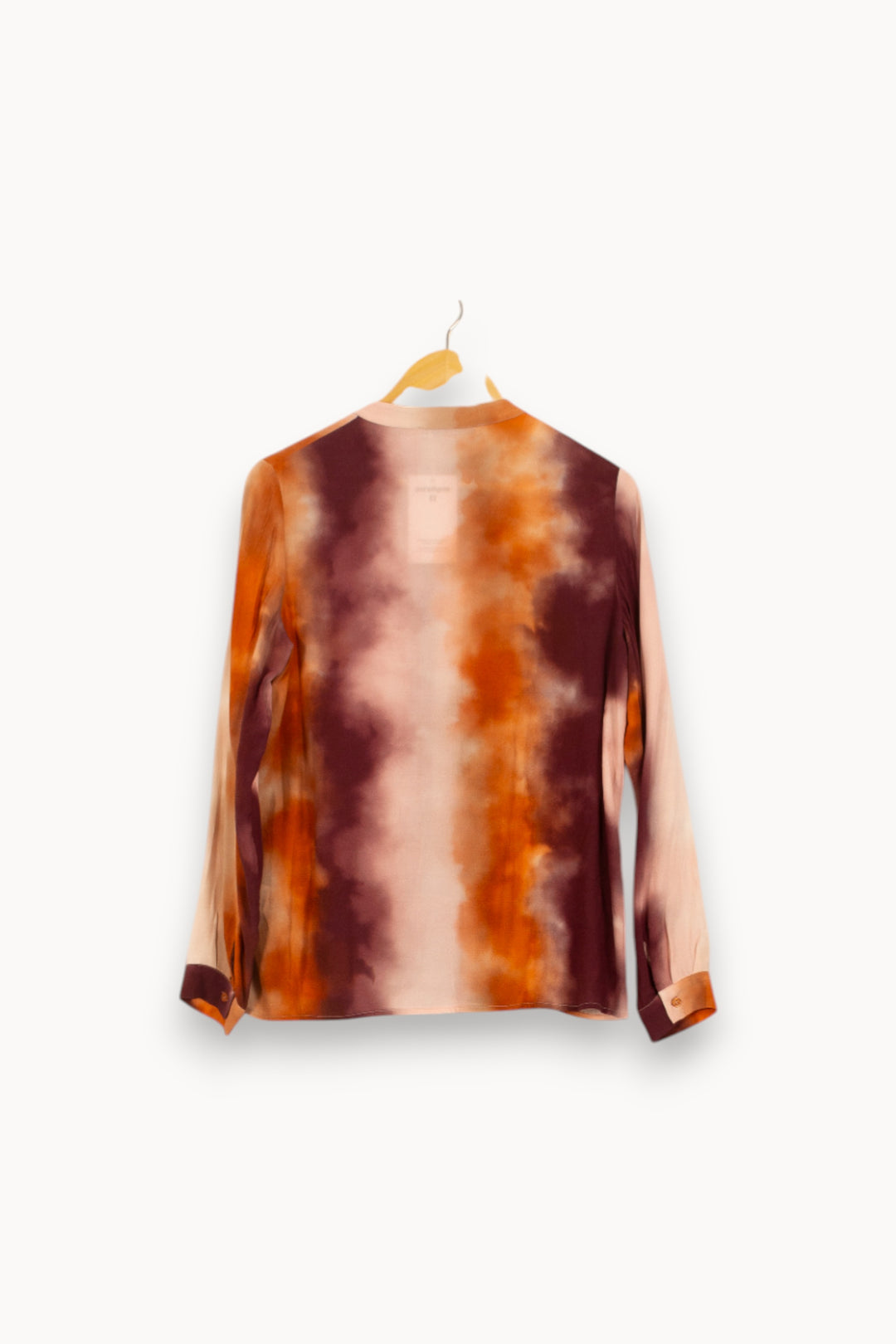 Chemisier Orange et Bordeaux - Taille L/40 de la marque La Fée Maraboutée | PARAD50207 - Vendu par Paradigme - Image 4