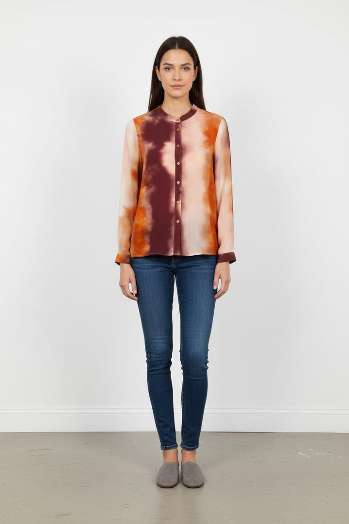 Chemisier Orange et Bordeaux - Taille L/40