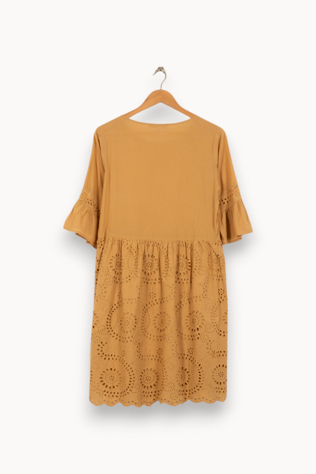 Robe Brodée Marron - Taille M/38 de la marque La Fée Maraboutée | PARAD50208 - Vendu par Paradigme - Image 4