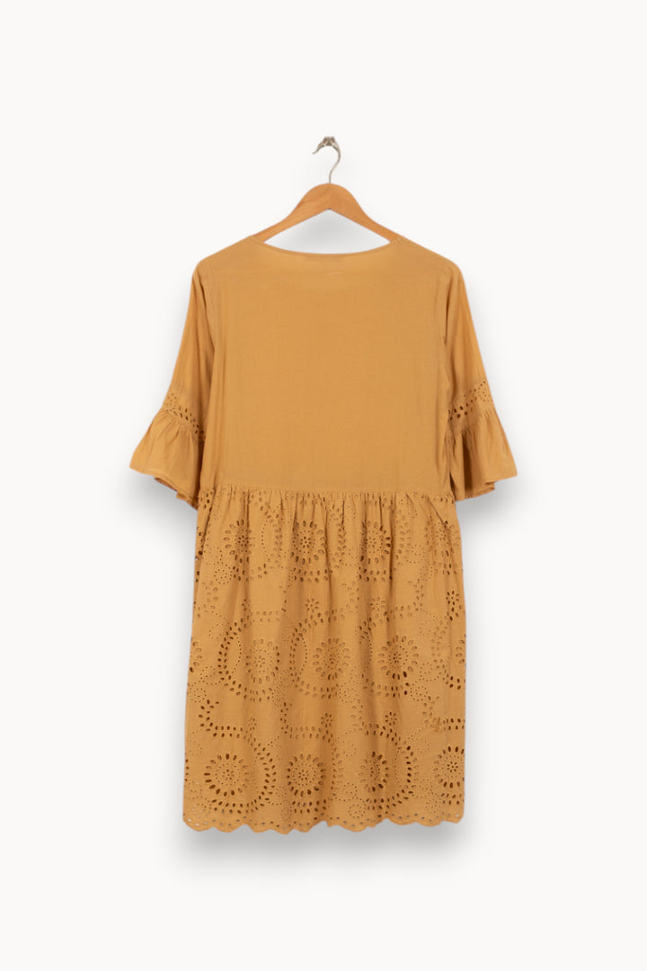 Robe Brodée Marron - Taille M/38 de la marque La Fée Maraboutée | PARAD50208 - Vendu par Paradigme - Image 4