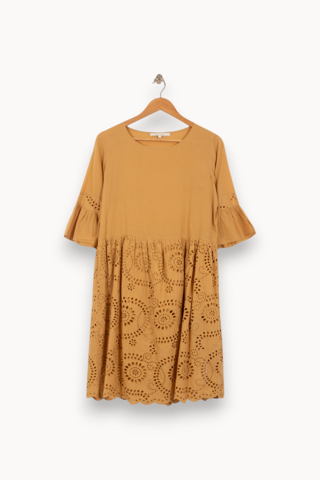Robe Brodée Marron - Taille M/38 de la marque La Fée Maraboutée | PARAD50208 - Vendu par Paradigme - Image 2