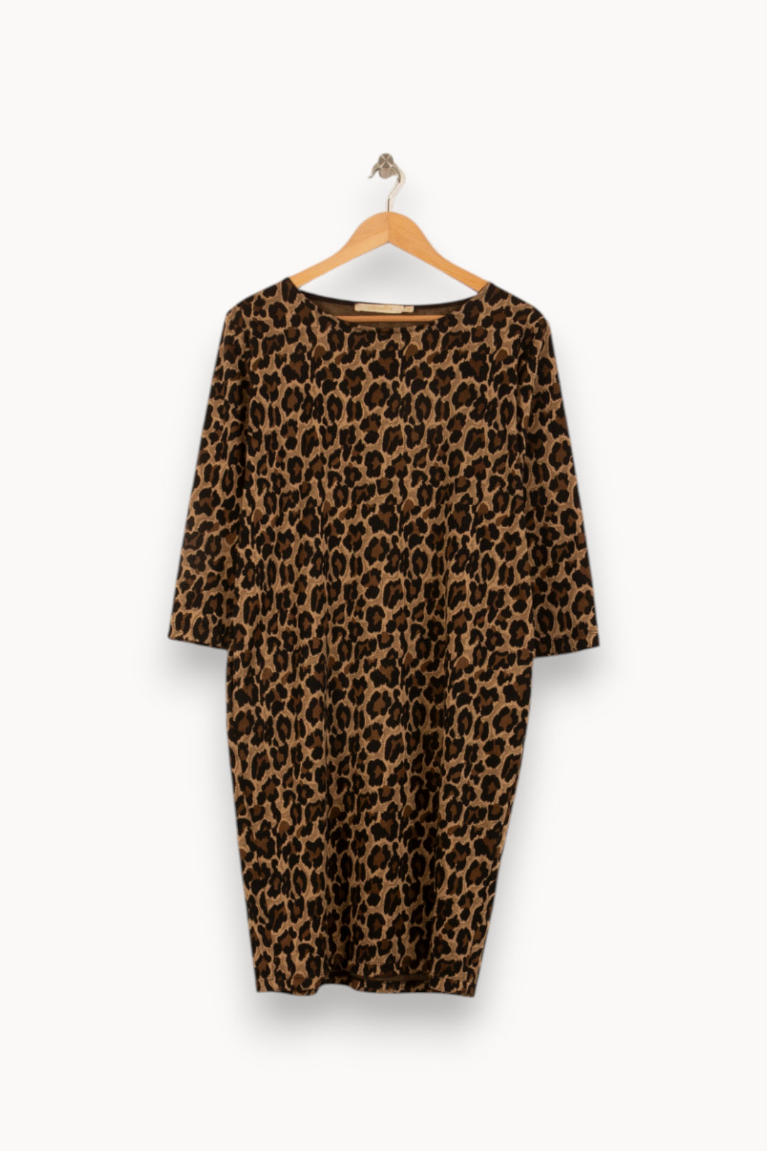 Robe Imprimée Marron et Noire - Taille L/40 de la marque La Fée Maraboutée | PARAD50212 - Vendu par Paradigme - Image 2