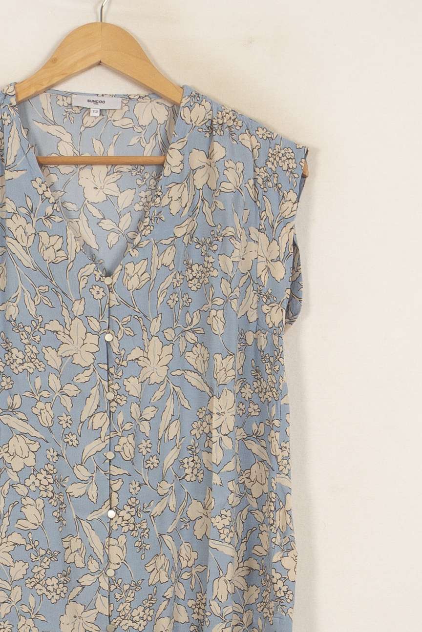Blouse Bleu et Beige - Taille M/38 de la marque Suncoo | PARAD50217 - Vendu par Paradigme - Image 3