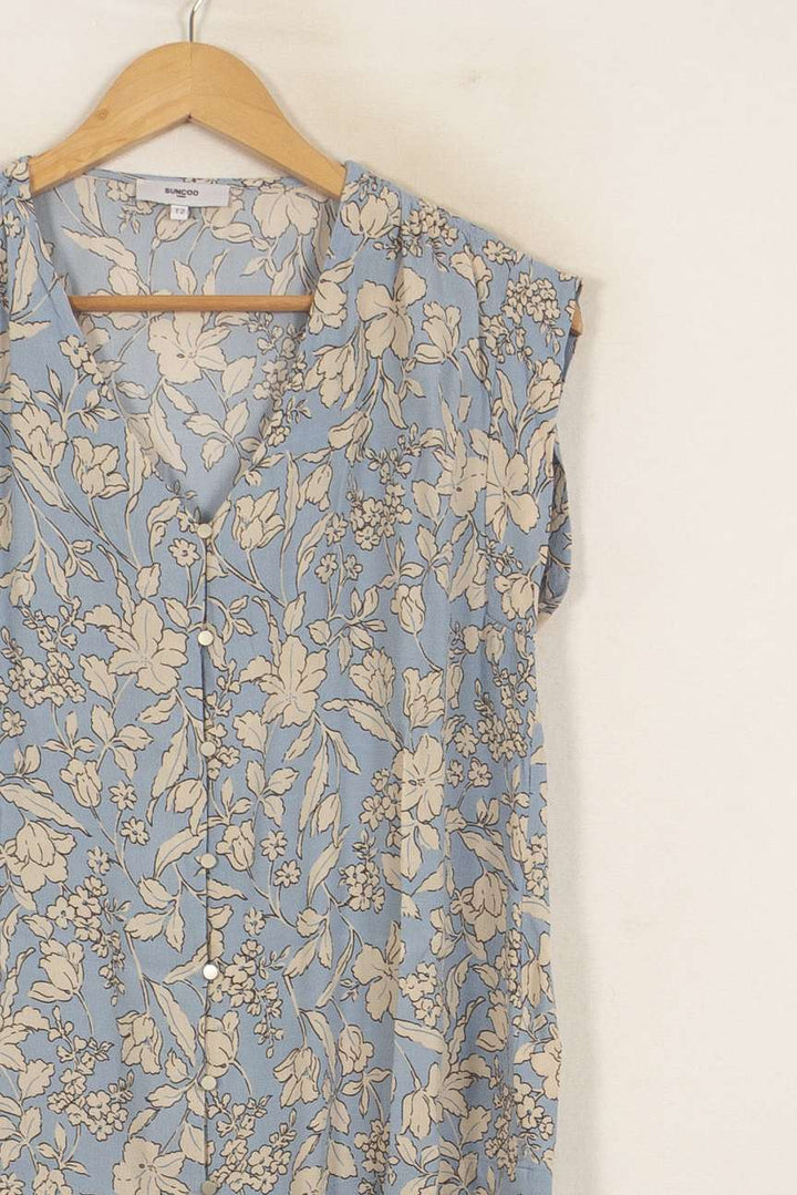 Blouse Bleu et Beige - Taille M/38 de la marque Suncoo | PARAD50217 - Vendu par Paradigme - Image 3