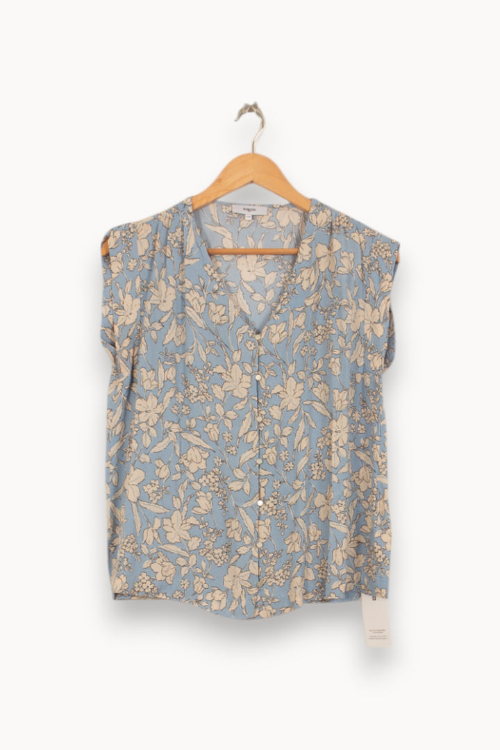 Blouse Bleu et Beige - Taille M/38 de la marque Suncoo | PARAD50217 - Vendu par Paradigme - Image 2