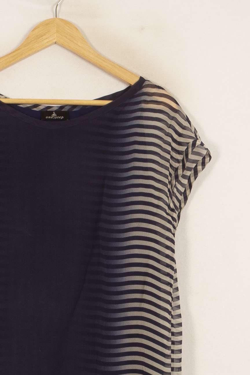 Blouse Bleu et Blanc - Taille L/40 de la marque One Step | PARAD50232 - Vendu par Paradigme - Image 3