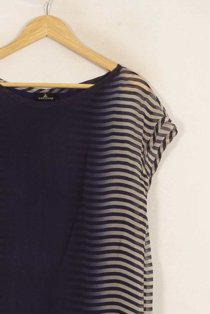 Blouse Bleu et Blanc - Taille L/40 de la marque One Step | PARAD50232 - Vendu par Paradigme - Image 3