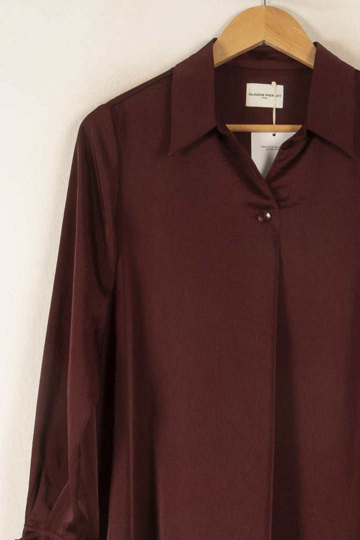 Chemise Bordeaux - Taille XS/34 de la marque Claudie Pierlot | PARAD50256 - Vendu par Paradigme - Image 3