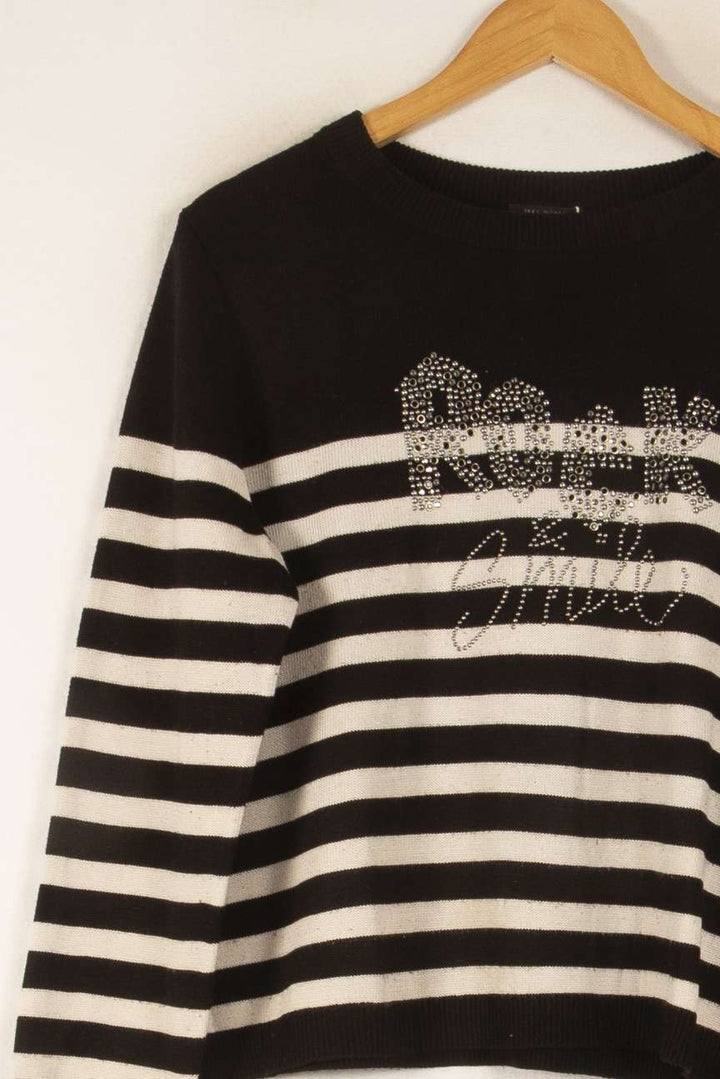 Pull Noir et Blanc - Taille L/40 de la marque IKKS | PARAD50257 - Vendu par Paradigme - Image 3