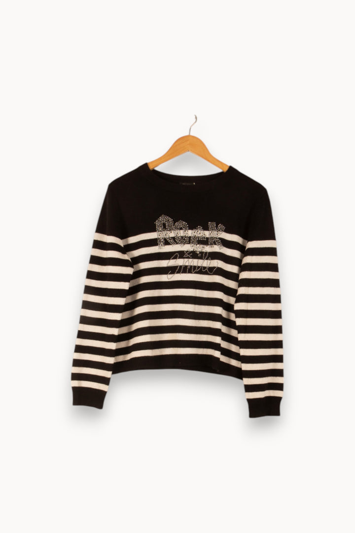 Pull Noir et Blanc - Taille L/40 de la marque IKKS | PARAD50257 - Vendu par Paradigme - Image 2