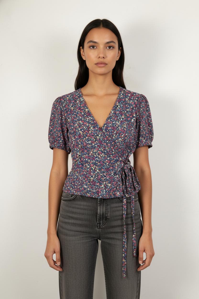 Blouse Portefeuille Violette - Taille M/38