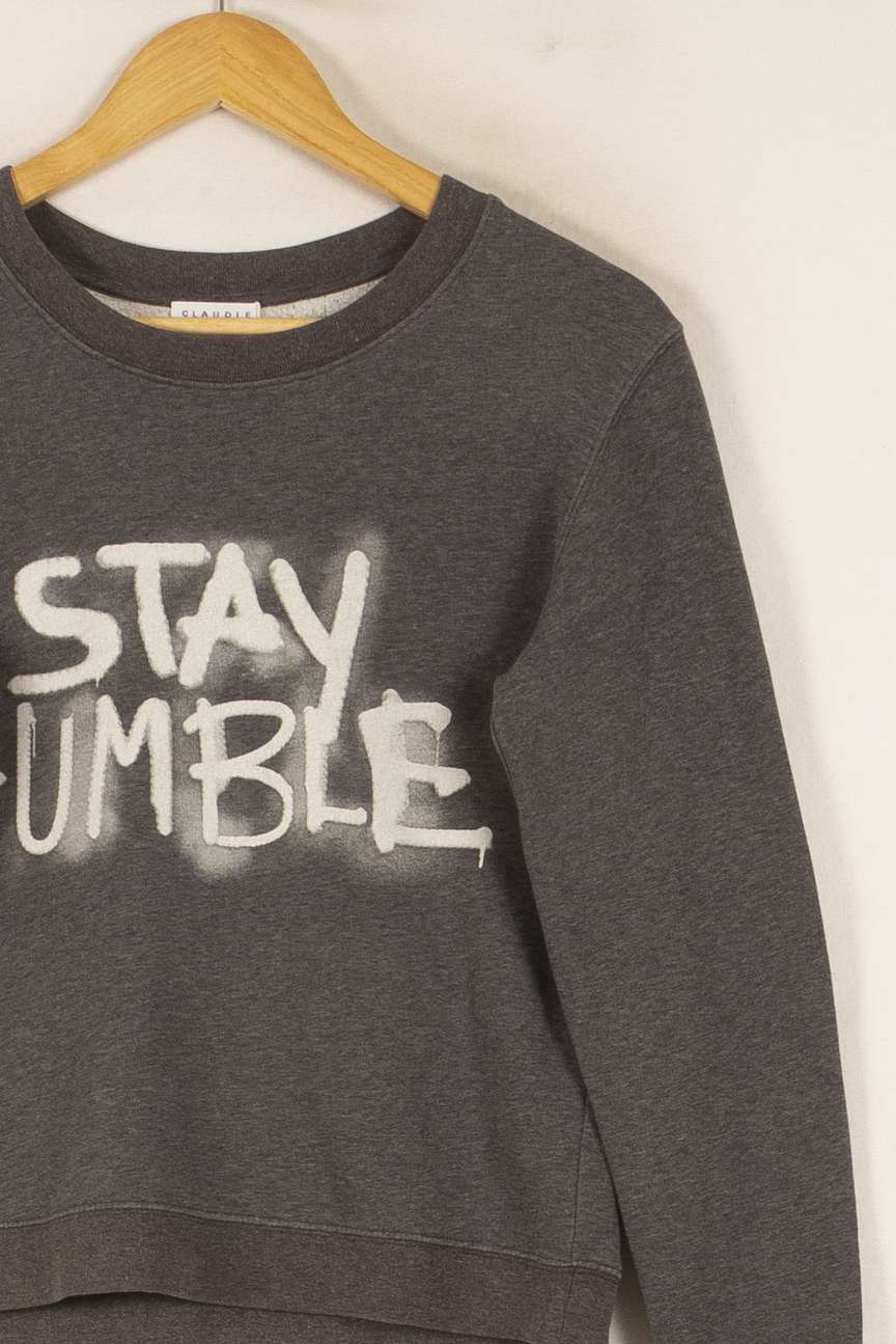 Sweat Gris - Taille S/36 de la marque Claudie Pierlot | PARAD50261 - Vendu par Paradigme - Image 3