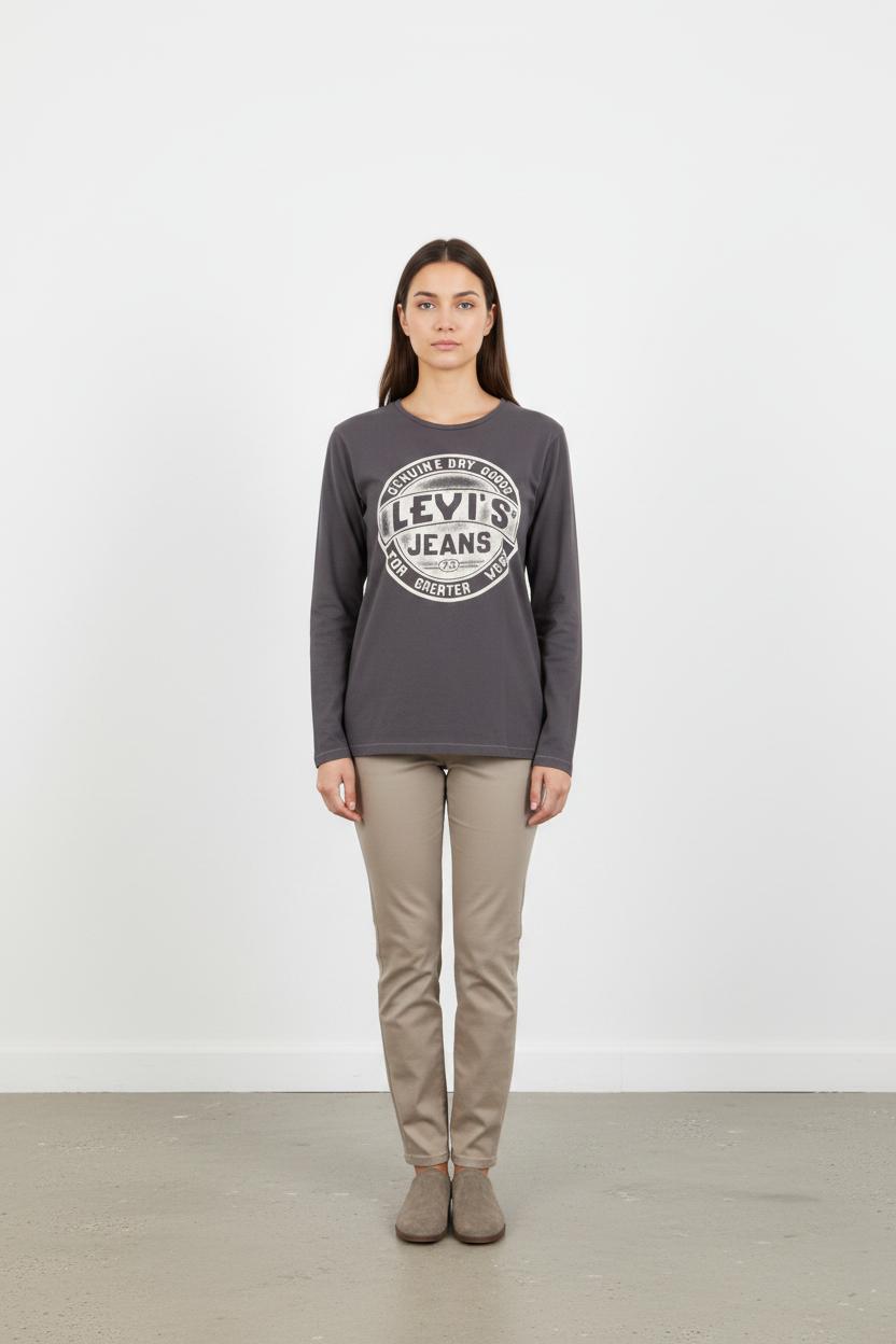 Tee-shirt Manches Longues Bleu - Taille XS/34