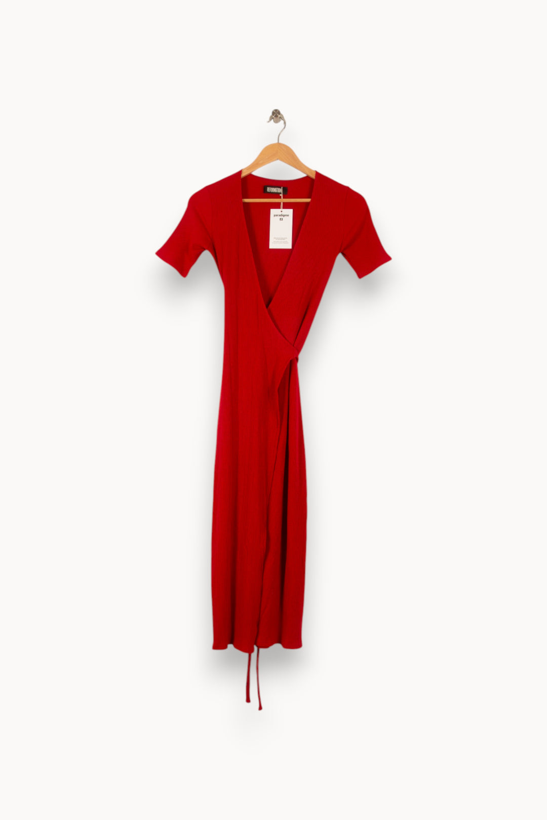 Robe Portefeuille Rouge - Taille XS/34 de la marque Reformation | PARAD50283 - Vendu par Paradigme - Image 2
