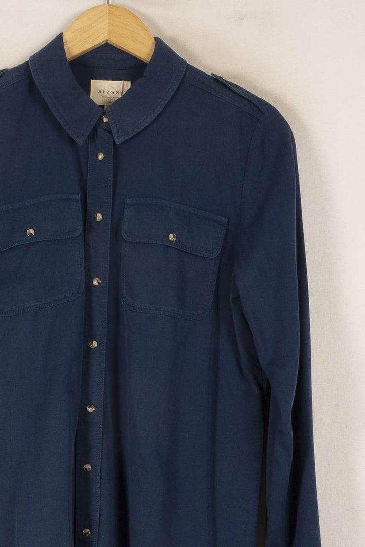 Chemise Bleue - Taille S/36 de la marque Sézane | PARAD50294 - Vendu par Paradigme - Image 3