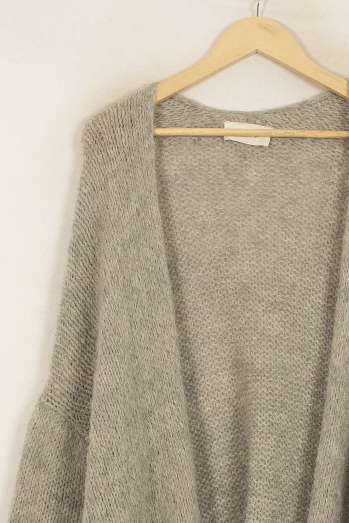 Cardigan Gris - Taille L/40 de la marque American Vintage | PARAD50315 - Vendu par Paradigme - Image 3