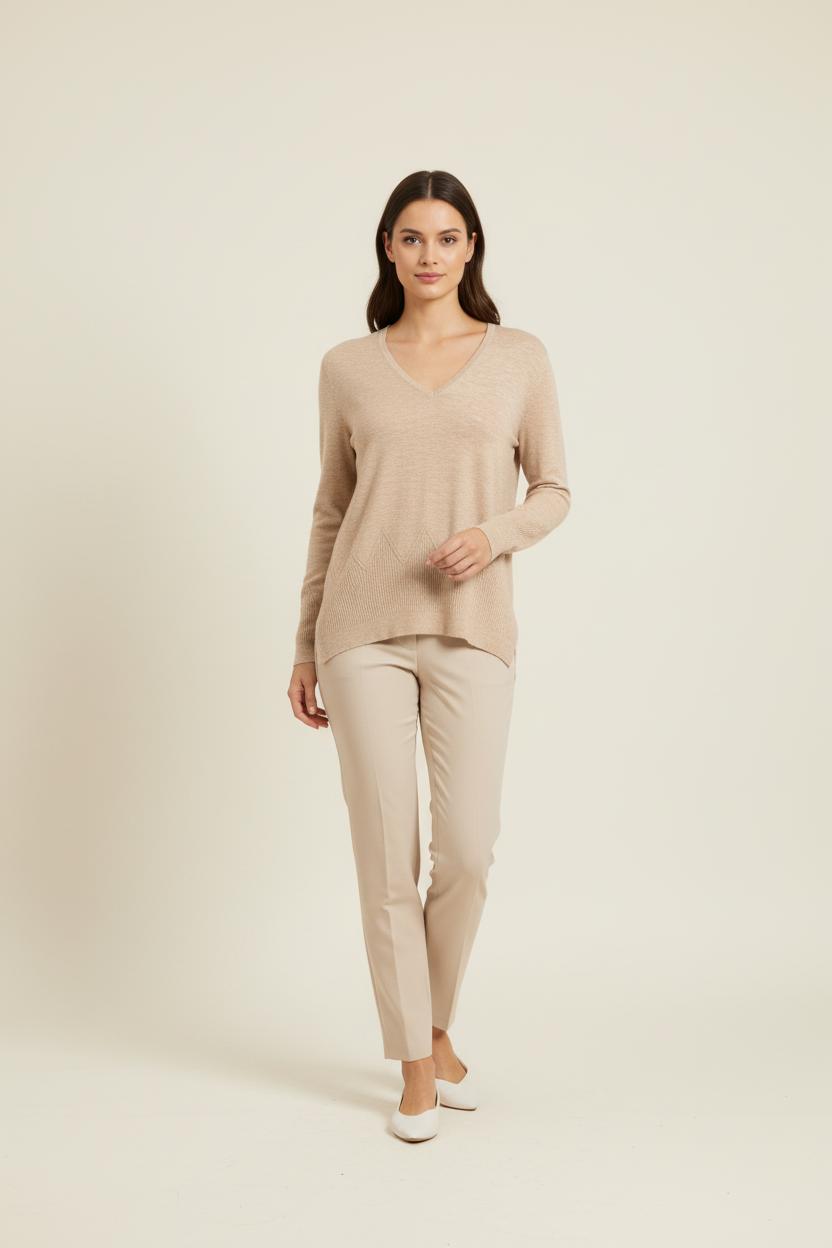 Pull Beige - Taille XL/42 de la marque Eric Bompard | PARAD50321 - Vendu par Paradigme - Image 1