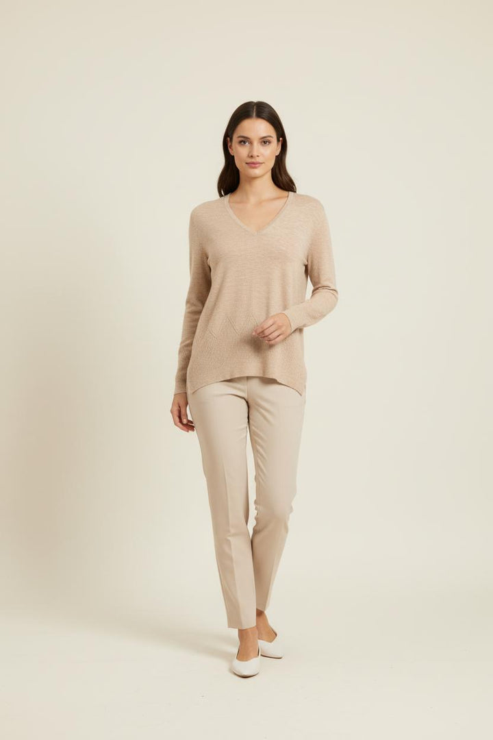 Pull Beige - Taille XL/42 de la marque Eric Bompard | PARAD50321 - Vendu par Paradigme - Image 1