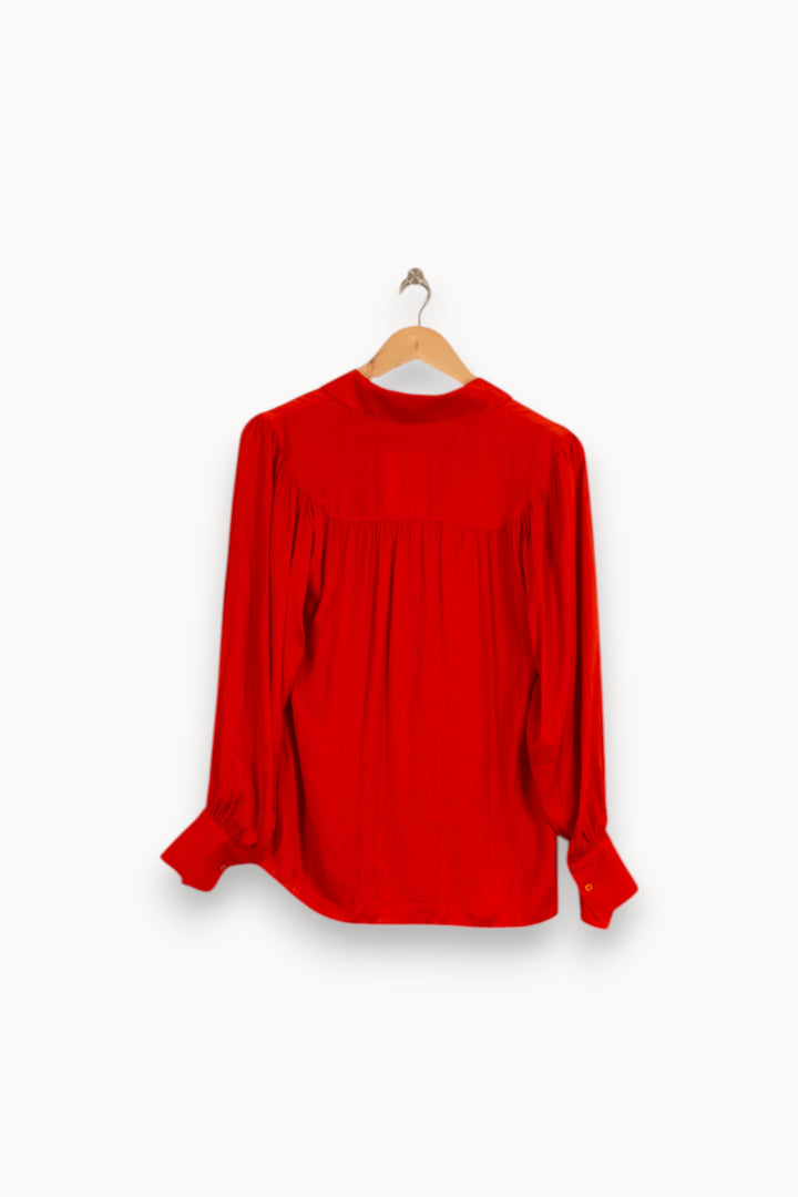 Blouse Rouge - Taille S/36 de la marque Tara Jarmon | PARAD50328 - Vendu par Paradigme - Image 4