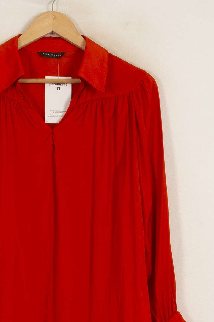 Blouse Rouge - Taille S/36 de la marque Tara Jarmon | PARAD50328 - Vendu par Paradigme - Image 3