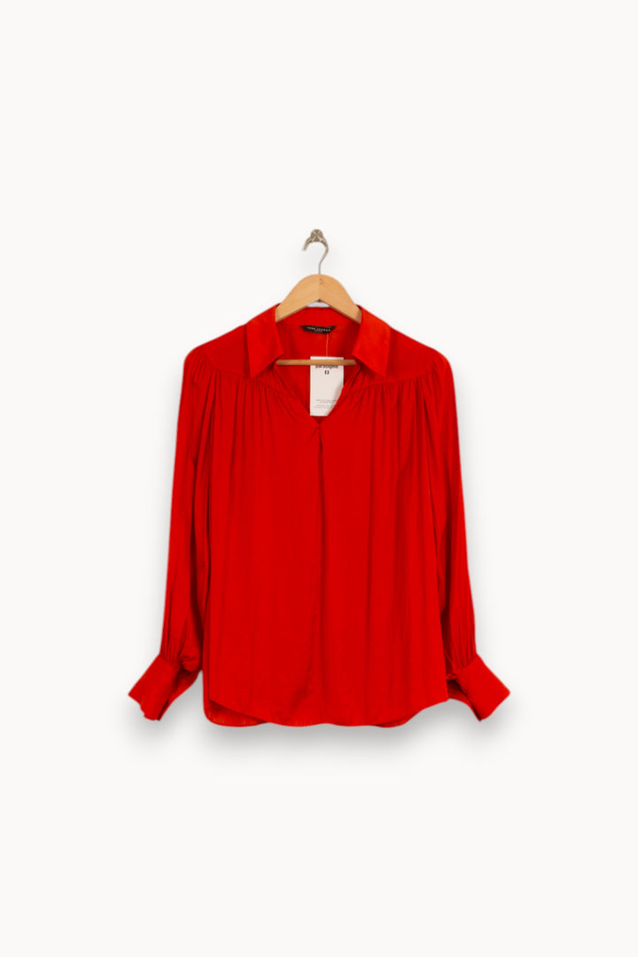 Blouse Rouge - Taille S/36 de la marque Tara Jarmon | PARAD50328 - Vendu par Paradigme - Image 2