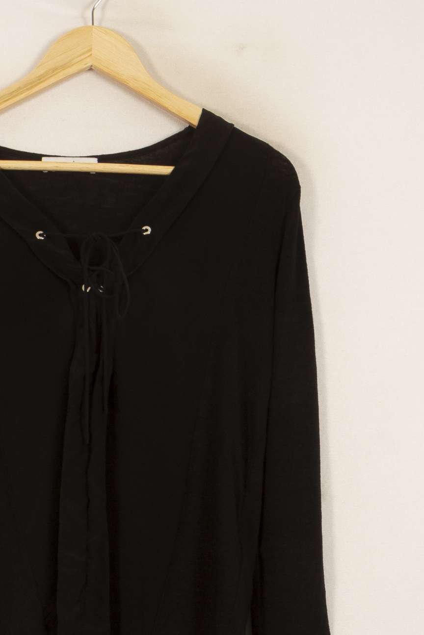 Blouse Noire - Taille M/38 de la marque Sandro | PARAD50335 - Vendu par Paradigme - Image 3